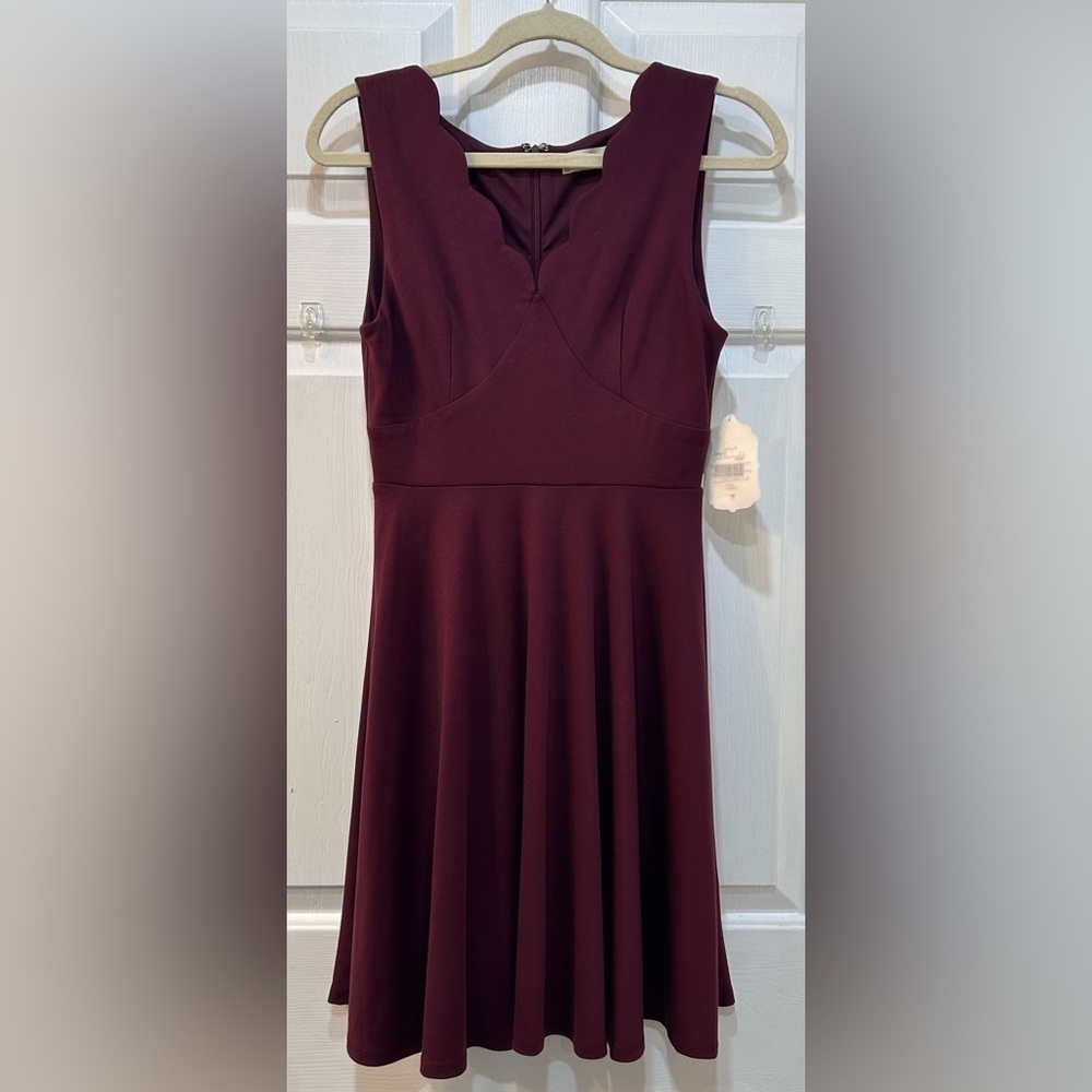 NWT Altar'd State Mini Skater Dress Size S Fit Flare Scalloped Neck Flirty Punk